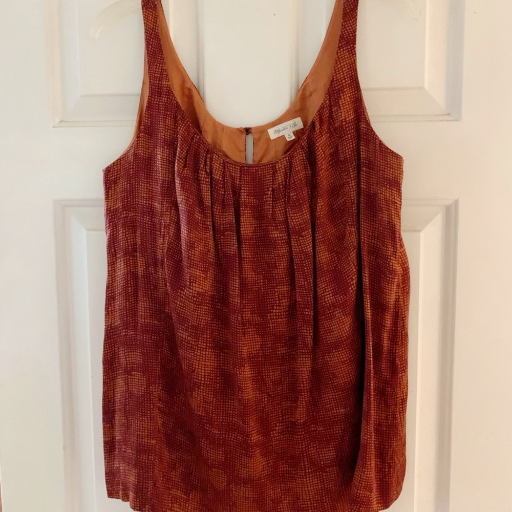 Martin + Osa 100% Silk Sleeveless Top